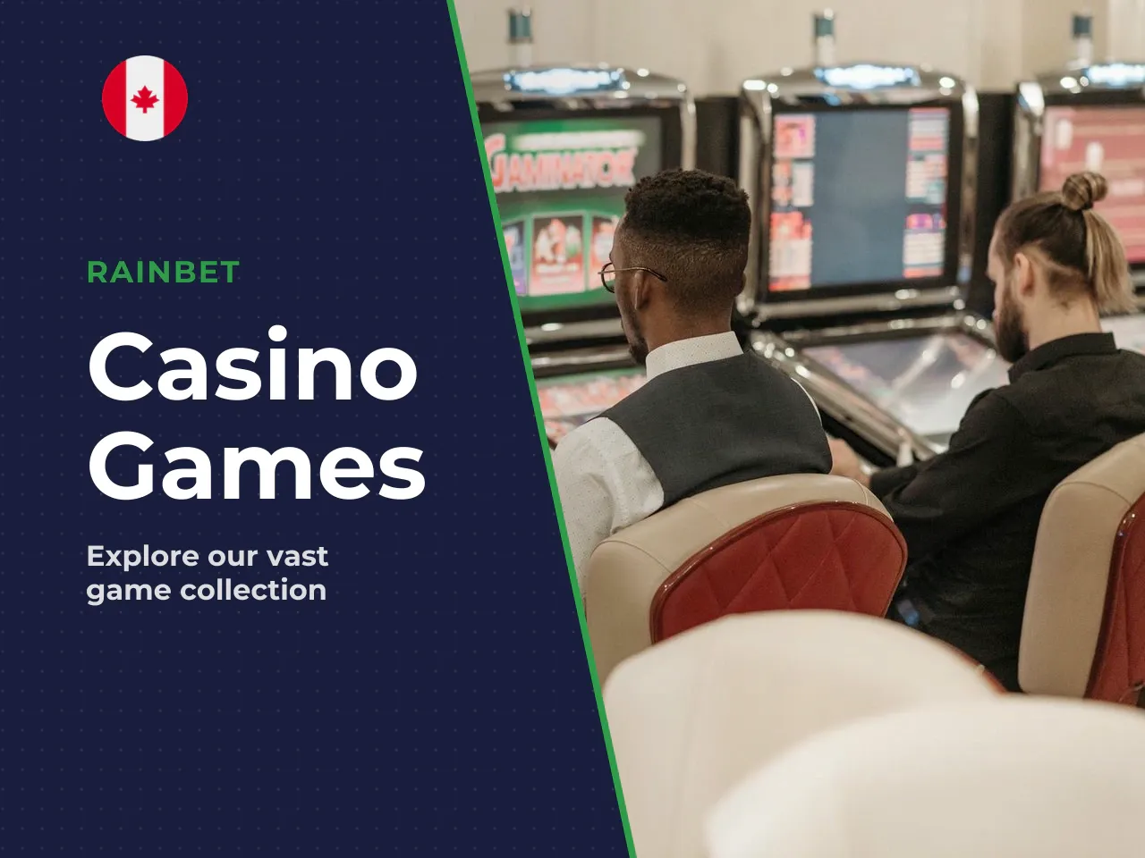 Casino Games, Slots and Live Sections